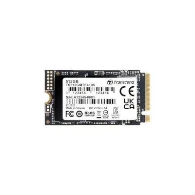 Imagen de Transcend M.2 NVMe SSD 512GB 2242 PCIe Gen4x4 Lectura máxima: 5000 MB/s Escritura 3,500 M Key TS512GMTE410S