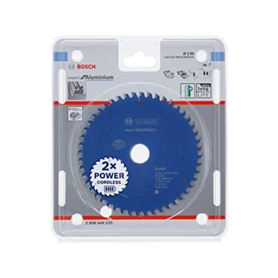 Imagen de Bosch Professional Disco de sierra circular Expert for Aluminium (aluminio, 136 x 20 1,6 mm, 48 dientes, accesorio sin cable)
