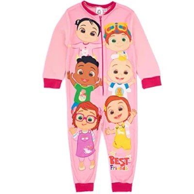 Imagen de CoComelon Mono Rosa niñas Ropa de Estar por casa Forro Polar Todo en uno JJ Cody Nina Bella Cece Pijama para niños PJs Dormir Mercancía Regalo Acogedor