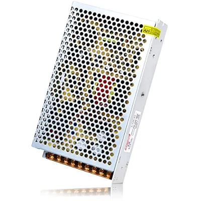 Imagen de Kingwen 24V 10A Fuente de Alimentacion Transformador Interruptor Potencia Voltaje para Tira LED,AC 85V / 265V a DC 240W.