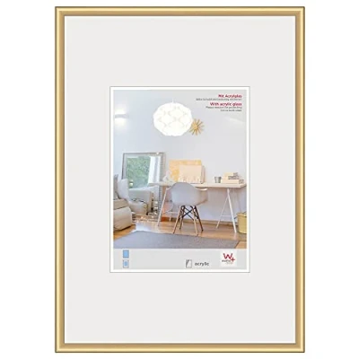 Imagen de walther design KVX030G New Lifestyle Marco de fotos plástico con cristal acrílico 20 x 30 cm, dorado