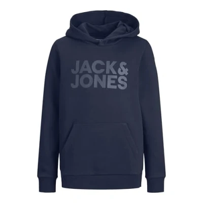 Imagen de Jack &amp; Jones Junior Jjecorp LOGO HOOD Jersey con capucha para niños, Talla: 16a, Navy blazer