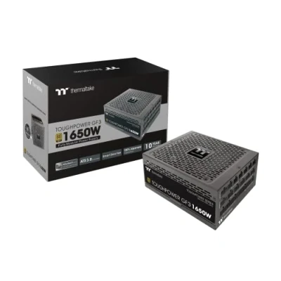 Imagen de Thermaltake Toughpower GF 3 1650W PC ATX 3.0 Power Supply PCIe Gen 5.0 80 Plus Gold Fully Modular Quiet 140 Fan EU Certified Black