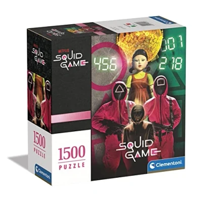 Imagen de Clementoni Squid Game 1500 Piezas Adultos, Series TV, Puzzle Netflix, Made In Italy, Multicolor (80503),Exclusivo en Amazon