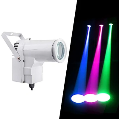 Imagen de 3w Led Pinspot Luz Blanca Foco Bola de Espejos para Discoteca, Proyector Discoteca Spotlight Espejos, Motor Pin Spot Escenario Casa