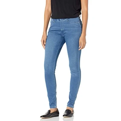 Imagen de Amazon Essentials Jeggings de Punto Sin Cierre (Disponible en Tallas Grandes) Mujer, Lavado Claro, XL Corto