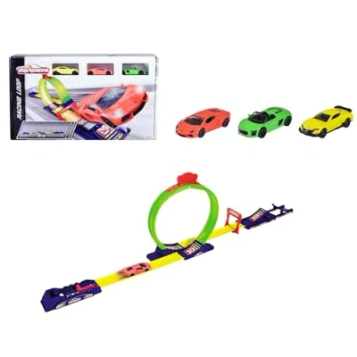 Imagen de Majorette Racing Loop Pista de Lanzamiento Lanzador Coches Looping y Salto 3 vehículos incluidos a Partir años 212051027