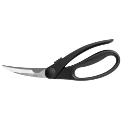 Imagen de Fiskars Tijeras para aves de corral, Color Negro/Plata, Longitud 23 cm, 1023819