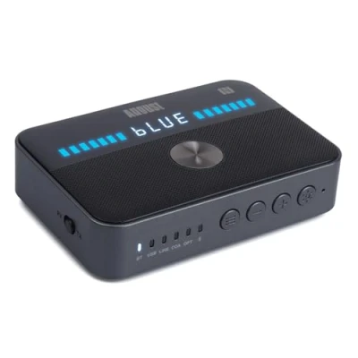 Imagen de August MR285 Transmisor y Receptor Bluetooth para AUX, RCA, Óptico, Coaxial USB NFC Adaptador Audio TV, Auriculares Batería Recargable, Dual Multipunto, Bypass por Cable