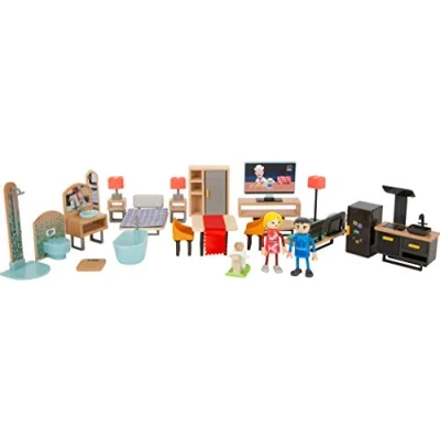 Imagen de Small Foot 11742 Set Muebles Modernos, Madera, plástico, Acc. Casas muñecas, a Partir de 3 años. Toys, Multicolor, Piccolo (11742)