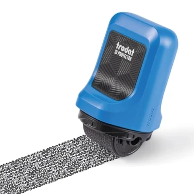 Imagen de Trodat ID Protector Rodillo de tinta para protección la identidad negra incluida recargable oculta los datos forma fiable en una sola pasada