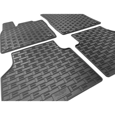 Imagen de AutoStyle CK RVW04 Juego de alfombrillas suelo caucho macizo delante y detrás 4 negro SKODA: Enyaq IV SUV
