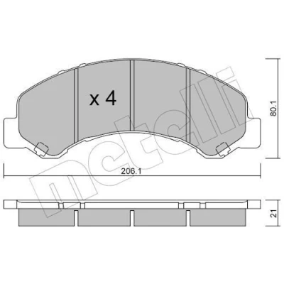 Imagen de METELLI 22 0621 0 Juego de pastillas freno excl. contacto avisador desgaste ISUZU: N Serie