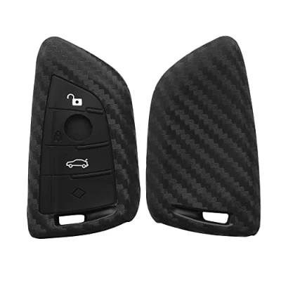 Imagen de kwmobile Carcasa Compatible con Llavero de BMW Llave Coche Smart Key 3 Botones Funda para Mando Silicona Negro