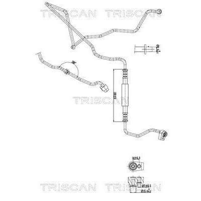Imagen de TRISCAN 9010 16064 Tubería de baja/alta presión, aire acondicionado condensador a evaporador FORD: FIESTA 6