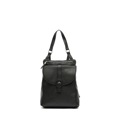 Imagen de MISAKO Nuala mochila antirrobo con solapa Mujer Negro 36x28x11cm