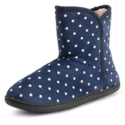 Imagen de Polar Mujer Espuma De Memoria Interior Piel Sintética Lana Botaie Suela Goma Comodidad Al Aire Libre Antideslizante Durable Zapatillas Armada/Spot UK5/EU38 YC0754