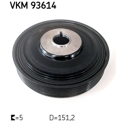 Imagen de SKF VKM 93614 Polea de Cigüeñal 151,20mm 6 RENAULT: SCENIC 2, MEGANE LAGUNA NISSAN: Qashqai / Qashqai+2 I