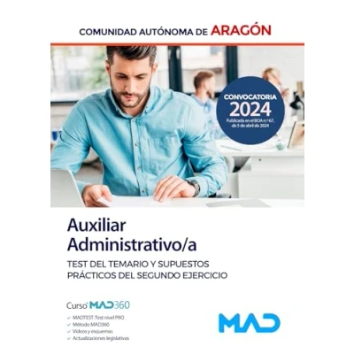 Imagen de Auxiliar Administrativo/a. Test Del Temario Y Supuestos Practicos