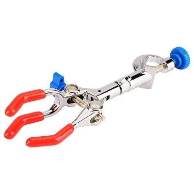 Imagen de Labasics 3 Diente Abrazadera Giratoria, Durable de Prong Ajuste, Multiusos 360 Grados Laboratorio Swivel Clamp con Revestimiento Goma y Cabeza Jefe