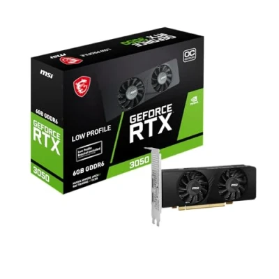 Imagen de MSI GeForce RTX 3050 LP 6G OC Tarjeta gráfica 6GB GDDR6, 14Gbps, PCI Express Gen 4, 7680 x 4320