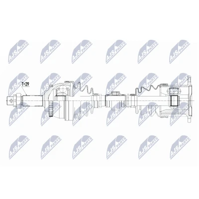 Imagen de NTY NPW NS 066 Árbol de transmisión Eje delantero, derecha NISSAN: X Trail