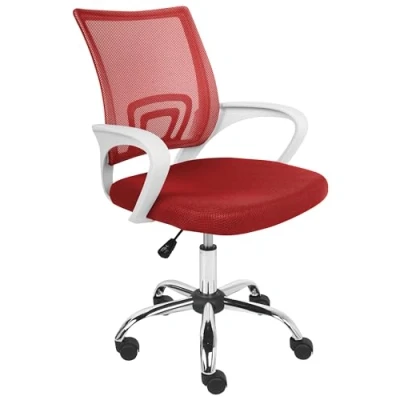 Imagen de Silla de oficina escritorio giratoria regulable en altura respaldo reclinable rojo Solid