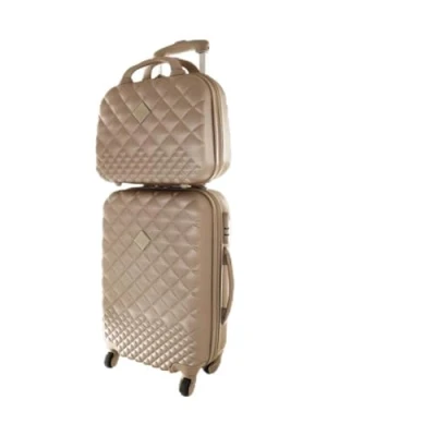 Imagen de Camomilla Juego de Maletas, Set Valigeria, Trolley Viaje (40 lt.) + Neceser (15 lt.), Material Rígido, Ruedas Pivotantes, Cerradura combinación, Color Dorado