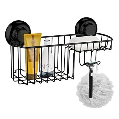 Imagen de MaxHold Sistema de vacío Rectangular Cesta la Ducha Caddie Multi Funcional No perforar Acero Inoxidable Nunca Moho Almacenamiento Cocina&amp;baño