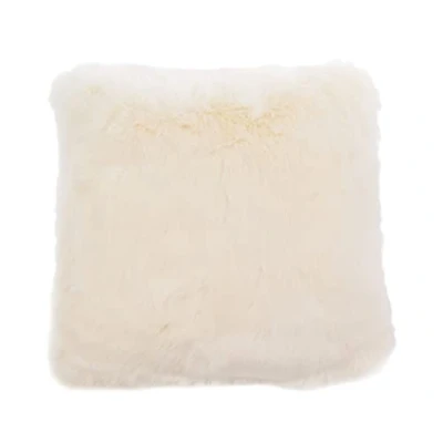 Imagen de Gözze Funda de cojín, elegante aspecto piel, Diseño oso polar, 50 x cm Blanco