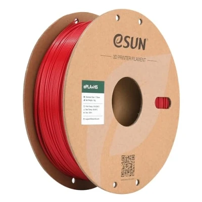Imagen de eSUN PLA+ Filamento 1.75mm, ePLA+HS para Impresora 3D de Alta Velocidad Precisión Dimensional +/ 0.03mm, Carrete 1KG (2.2 LBS) Impresoras Velocidad,Rojo Oscuro