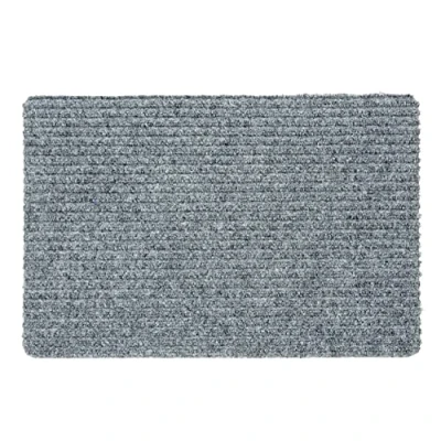 Imagen de ASTRA Felpudo Interior Plata Antideslizante atrapa Suciedad 50x80 cm Repelente al Agua antiestático Resistente Rib Line