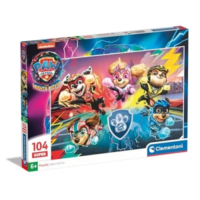 Imagen de Clementoni Paw Patrol Supercolor Puzzle de 104 Piezas Patrulla Canina, Rompecabezas para niños 6 años, Fabricado en Italia (27236)