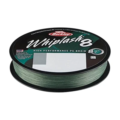 Imagen de Berkley Whiplash 8 Línea Trenzada Green 0.16mm / 20.9kg (300m) Hilo trenzado