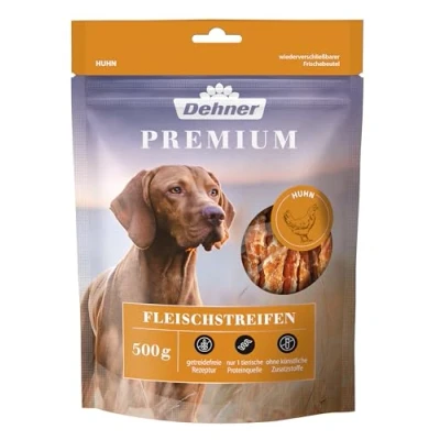 Imagen de Dehner Bocadillo Premium para Perro, Filete de pechuga Pollo en Tiras, 500 g