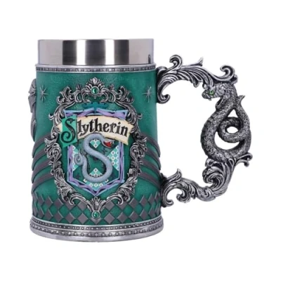 Imagen de Nemesis Now Harry Potter Slytherin Hogwarts House Collectable Tankard, Resina, Verde Plata, 1.25 picometer