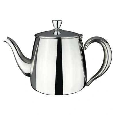 Imagen de Tetera Premium Café Olé, Acero Inoxidable 18/10, Pulido Espejo, 700ml, 24oz, Asas Huecas Stay Cool, Pico Vertedor Perfecto, Plateado
