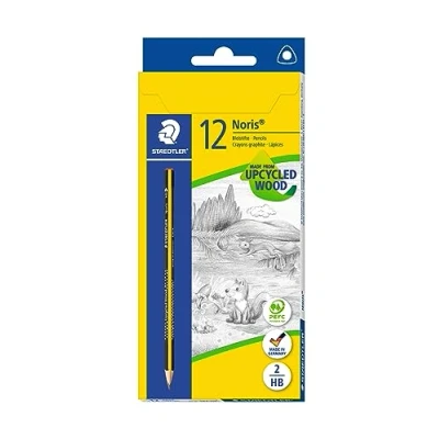 Imagen de STAEDTLER Noris Eco 183 HB VE lápices ecológicos de dureza media. Caja con 12 grafito mina