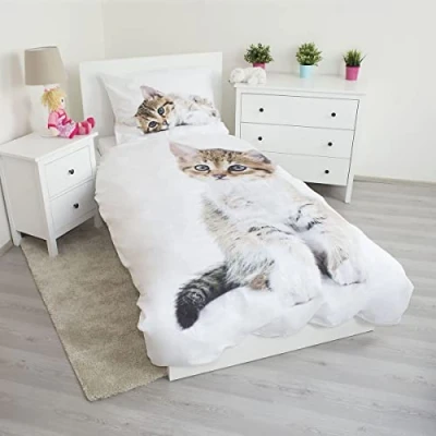 Imagen de Chaton Juego de Cama Gato, Funda nórdica algodón