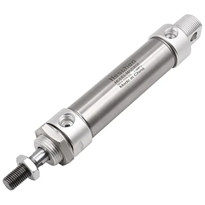 Imagen de Heschen Mini cilindro neumático de aire acero inoxidable MA 25 x 50 agujero mm carrera varilla doble acción