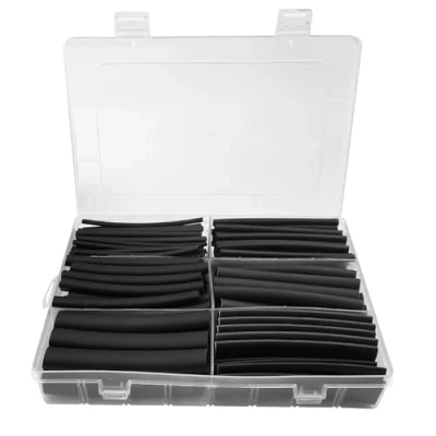 Imagen de Labmilon 180 Piezas tubo termoretractil, funda termoretractil para cables, tubos termorretráctiles, cables electricos, heat shrink tubing, 3:1 kit de termorretráctil (Negro)