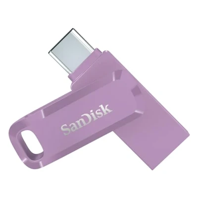 Imagen de SanDisk 256GB Ultra Dual Drive Go, Memoria Flash con Conectores USB Type C y A Reversibles, hasta 400 MB/s para Smartphones, tabletas, Macs Ordenadores , Lavender