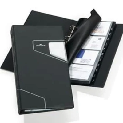 Imagen de Durable 246158 Carpeta de anillas para tarjetas visita Visifix Pro, con 25 bolsillos 200 visita, antracita