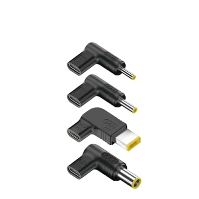 Imagen de NGS Bud L Pack de 4 Clavijas USB C para Portátiles Lenovo, Carga Rápida Power Delivery (PD), Diseño en Ángulo Recto, Compatible con Modelos Cargador Versátil y Adaptable