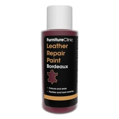 Imagen de Furniture Clinic Pintura y Tinte para Reparación de Cuero Colorante Autosellante una Rápida Fácil del Sofás, Asientos Coche, Zapatos, Bolsos Marrón Oscuro 250ml
