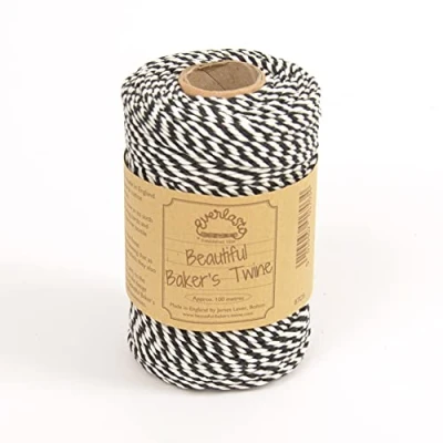 Imagen de Everlasto &quot;hermoso algodón Bakers Twine 30 colores 100 m (negro, m)