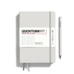 Imagen de LEUCHTTURM1917 367247 Libretas Medium (A5) 145 x 210 mm, Tapa Dura, 251 páginas numeradas, Gris Claro, Puntos