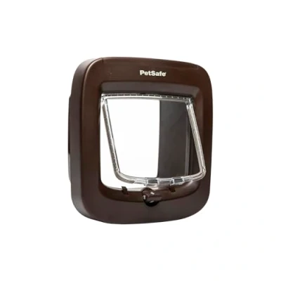 Imagen de PetSafe Chatière à puce électronique, accès sélectif pour votre chat, empêche les étrangers d&#039;entrer, installation facile, chats jusqu&#039;à 7 kg, brun