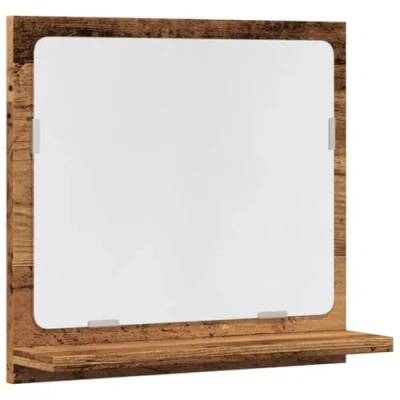 Imagen de vidaXL Espejo Mueble de baño Madera ingeniería Envejecida 40x11x37 cm, Armario con Espejo, Armario, tocador