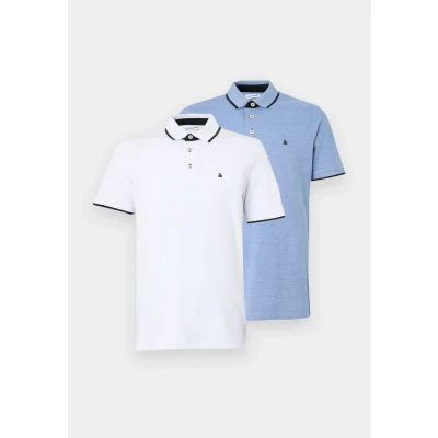 Imagen de Jack &amp; Jones Jjepaulos 2 PACK Polo, Hombre, Talla: XS, Bright cobalt/white
